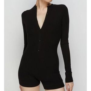 Skims Henley sleep romper black